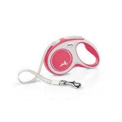 Flexi New Comfort Tape Retractable Dog Lead - 5m, Red