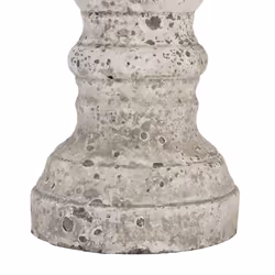 Hill Interiors Ceramic Column Candle Holder - 31cm x 12cm x 12cm, Stone
