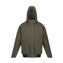 Regatta Mens Faizan Hooded Waterproof Jacket - L, Dark Khaki