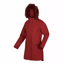 Regatta Womens/Ladies Sabinka Faux Fur Trim Parka - 14 UK, Cabernet