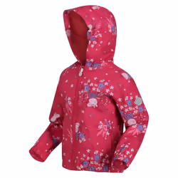 Regatta Childrens/Kids Peppa Pig Flowers Waterproof Jacket - 6-12 Months, Pink Fusion