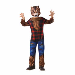Rubies Childrens/Kids Werewolf Costume Suit - 3-4 Years, Red/Blue/Black