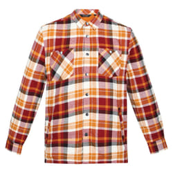 Regatta Mens Thamos Checked Long-Sleeved Shirt - XL, Cathay Spice