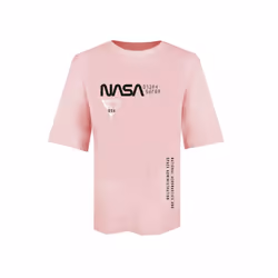 NASA Womens/Ladies Rocket Oversized T-Shirt - M, Blush Pink
