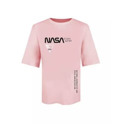NASA Womens/Ladies Rocket Oversized T-Shirt - M, Blush Pink