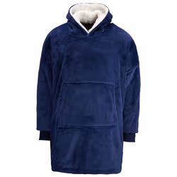 Ribbon Unisex Adult Reversible Oversized Hoodie - One Size, Blue