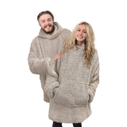Ribbon Unisex Adult Teddy Fleece Oversized Hoodie - One Size, Natural