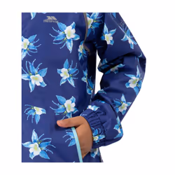 Trespass Girls Joyfull Flower Raincoat - 7-8 Years, Dark Blue