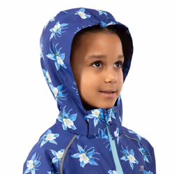 Trespass Girls Joyfull Flower Raincoat - 7-8 Years, Dark Blue