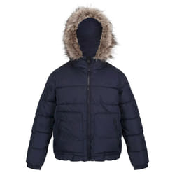 Regatta Childrens/Kids Faux Fur Trim Parka - 3-4 Years, Navy