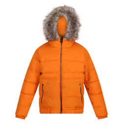 Regatta Childrens/Kids Faux Fur Trim Parka - 5-6 Years, Maple