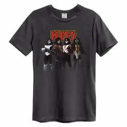 Amplified Unisex Adult Rock Gods Kiss T-Shirt - 3XL, Charcoal