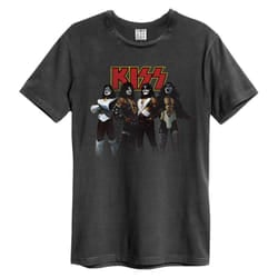 Amplified Unisex Adult Rock Gods Kiss T-Shirt - 3XL, Charcoal