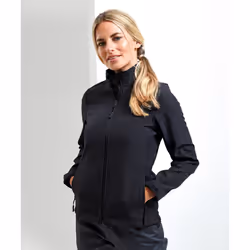 Premier Womens/Ladies Windchecker Recycled Printable Soft Shell Jacket - 2XL, Black