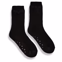 Ribbon Unisex Adult Eskimo Style Fleece Socks - 4 UK-7 UK, Black