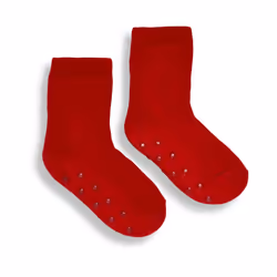 Ribbon Childrens/Kids Eskimo Style Fleece Socks - 1-3 Years, Red