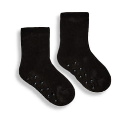 Ribbon Childrens/Kids Eskimo Style Fleece Socks - 1-3 Years, Black