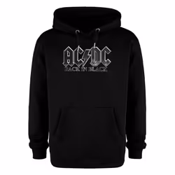Amplified Unisex Adult Black In Black AC/DC Hoodie - XL, Charcoal