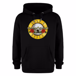 Amplified Unisex Adult Drum Guns N Roses Hoodie - L, Charcoal