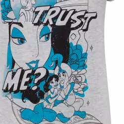 Aladdin Girls Trust Me T-Shirt - 12-13 Years, Grey/Blue/Black