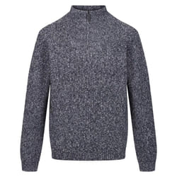 Regatta Mens Kaison Marl Knitted Half Zip Jumper - L, Navy