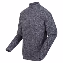Regatta Mens Kaison Marl Knitted Half Zip Jumper - L, Navy