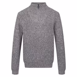 Regatta Mens Kaison Marl Knitted Half Zip Jumper - XXL, Dark Grey