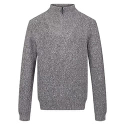 Regatta Mens Kaison Marl Knitted Half Zip Jumper - XXL, Dark Grey