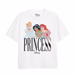 Disney Girls Princess Trio T-Shirt - 7-8 Years, White