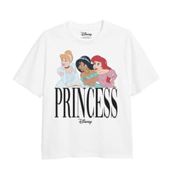 Disney Girls Princess Trio T-Shirt - 7-8 Years, White