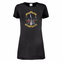 Amplified Womens/Ladies Top Hat Skull Guns N Roses T-Shirt Dress - 2XL, Charcoal