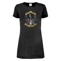 Amplified Womens/Ladies Top Hat Skull Guns N Roses T-Shirt Dress - 2XL, Charcoal