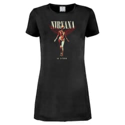 Amplified Womens/Ladies In Utero Nirvana T-Shirt Dress - XL, Charcoal