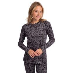 Trespass Womens/Ladies Elianne Leopard Print Base Layer Top - S, Dark Grey