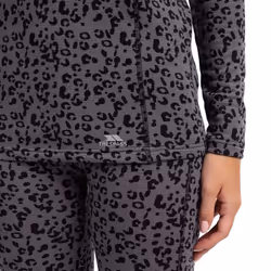 Trespass Womens/Ladies Elianne Leopard Print Base Layer Top - S, Dark Grey