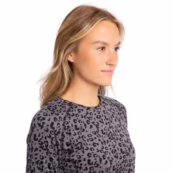 Trespass Womens/Ladies Elianne Leopard Print Base Layer Top - S, Dark Grey