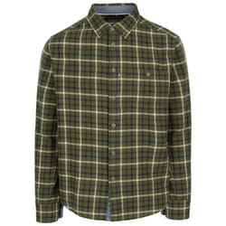Trespass Mens Withnell Checked Cotton Shirt - XL, Green