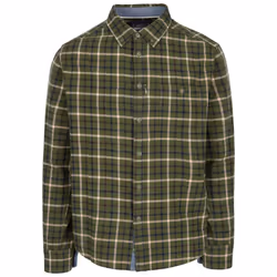 Trespass Mens Withnell Checked Cotton Shirt - XS, Green