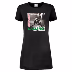 Amplified Womens/Ladies London Calling The Clash T-Shirt Dress - XL, Charcoal