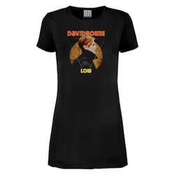 Amplified Womens/Ladies Low David Bowie T-Shirt Dress - XL, Charcoal