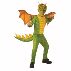 Rubies Childrens/Kids Deluxe Dragon Costume Set - M, Green