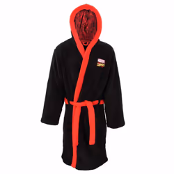 Marvel Comics Unisex Adult Classic Logo Dressing Gown - S-M, Black/Red