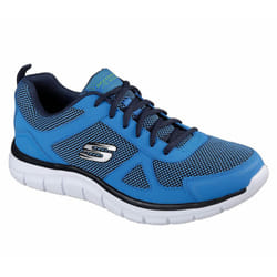 Skechers Mens Track Bucolo Leather Trainers - 8 UK, Black