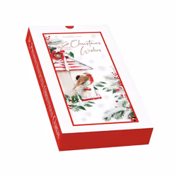 Out Of The Blue Robin Christmas Card (Pack of 12)