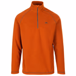 Trespass Mens Keynote Anti Pilling 1/4 Zip Fleece Top - S, Burnt Orange