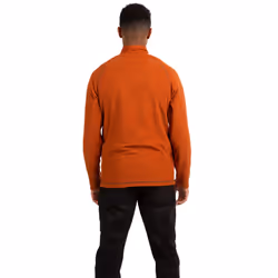 Trespass Mens Keynote Anti Pilling 1/4 Zip Fleece Top - S, Burnt Orange