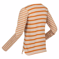 Regatta Womens/Ladies Farida Striped Long-Sleeved T-Shirt - 8 UK, Moccasin Brown/Copper