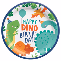 Amscan Dinosaur Birthday Plate (Pack of 8)