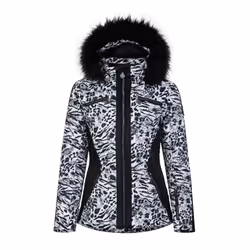 Regatta Womens/Ladies Julien Macdonald Mastery Animal Print Ski Jacket - 8 UK, White/Black