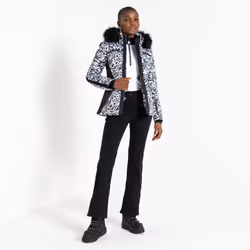 Regatta Womens/Ladies Julien Macdonald Mastery Animal Print Ski Jacket - 8 UK, White/Black